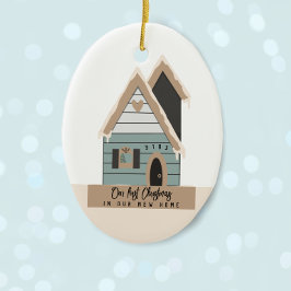 Erste Weihnachten im neuen Haus Keramik Ornament