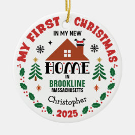 Erste Weihnachten in meinem neuen Zuhause Personal Keramik Ornament