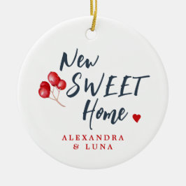Erste Weihnachten in neuen Zuhause benutzerdefinie Keramik Ornament