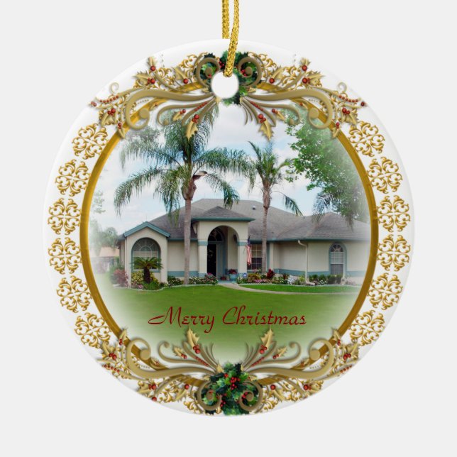 Erste Weihnachten in New Zuhause-Ornament Keramikornament (Vorne)