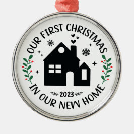 Erste Weihnachten in New Zuhause Personalisierte W Ornament Aus Metall