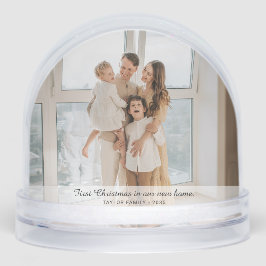 Erste Weihnachten in unserem neuen Zuhause Double Schneekugeln