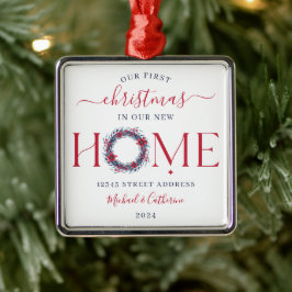 Erste Weihnachten in unserem neuen Zuhause Elegant Ornament Aus Metall
