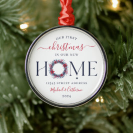Erste Weihnachten in unserem neuen Zuhause Elegant Ornament Aus Metall