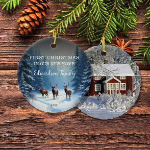 Erste Weihnachten in unserem neuen Zuhause-Foto Keramik Ornament