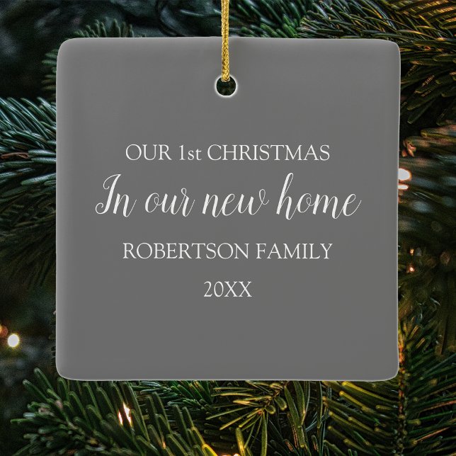 Erste Weihnachten in unserem neuen Zuhause-Foto Keramikornament (Von Creator hochgeladen)