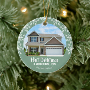 Erste Weihnachten in unserem neuen Zuhause Foto Li Keramik Ornament