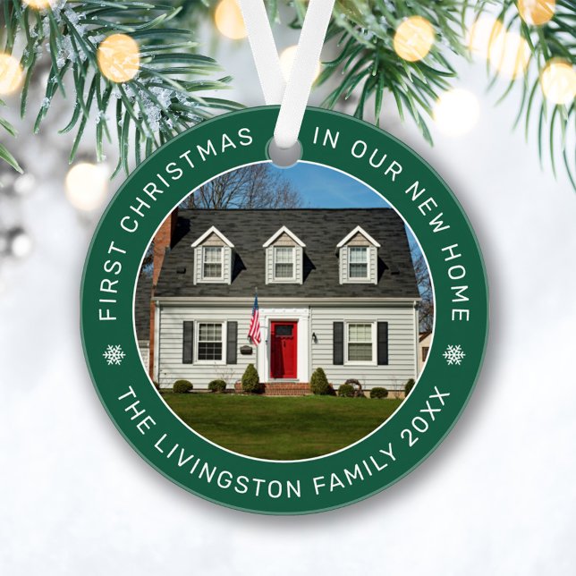 Erste Weihnachten in unserem neuen Zuhause Green C Ornament (Von Creator hochgeladen)