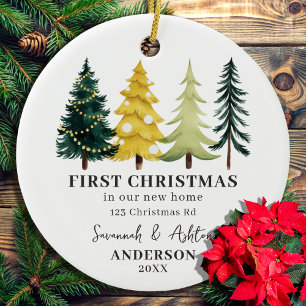 Erste Weihnachten in unserem neuen Zuhause Neue Zu Keramik Ornament
