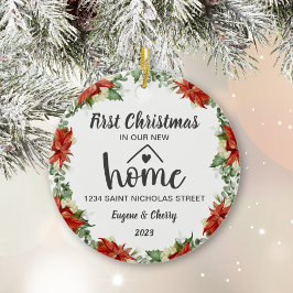 Erste Weihnachten in unserem neuen Zuhause-Wasserf Keramik Ornament