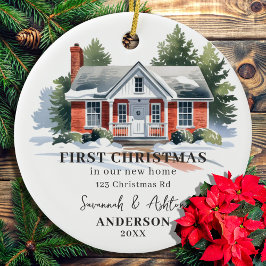 Erste Weihnachten in unserem neuen Zuhause Weihnac Keramik Ornament
