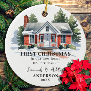 Erste Weihnachten in unserem neuen Zuhause Weihnac Keramik Ornament
