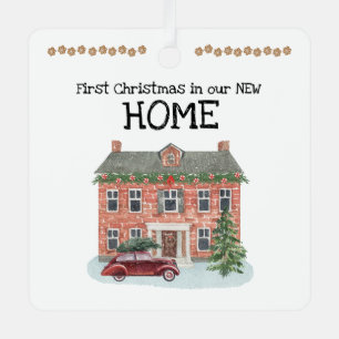 Erste Weihnachten in unserem New Zuhause Ornament Aus Metall