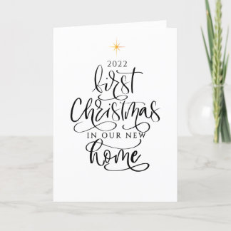 Erste Weihnachten in unserer neuen Zuhause-Card Dankeskarte
