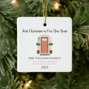Erste Weihnachten in unserer neuen Zuhause Pastel- Keramikornament
