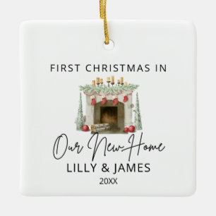 Erste Weihnachten in unserer New Zuhause Owner Fam Keramikornament