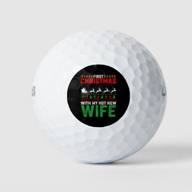 Erste Weihnachten mit meiner neuen Ehefrau-Familie Golfball (Vorderseite)