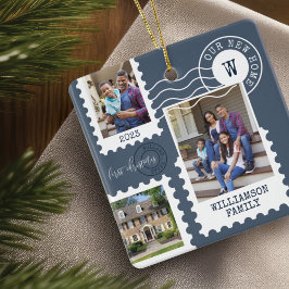 Erste Weihnachten Neue Zuhause Fun Postage Briefma Keramikornament