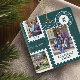 Erste Weihnachten Neue Zuhause Fun Postage Briefma Keramikornament