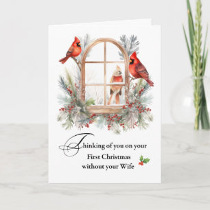 Erste Weihnachten Ohne Ihre Ehefrau Kardinal Birne Karte