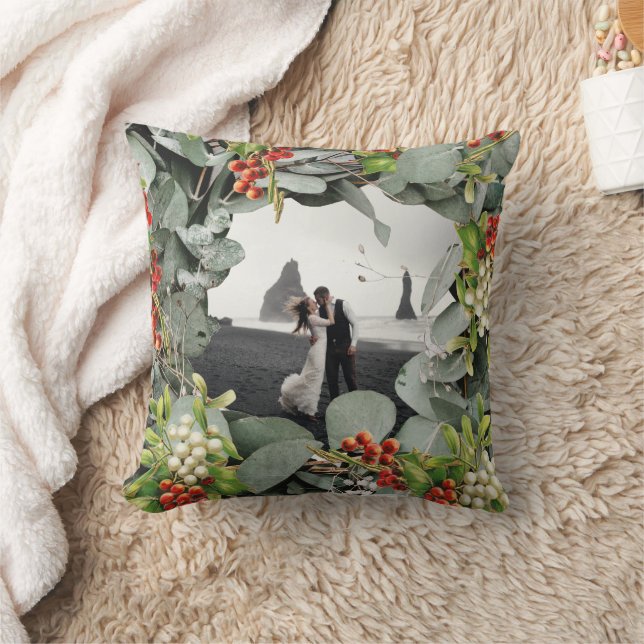 Erste Weihnachten Verheiratet als Herr & Mrs. Foto Kissen (Decke)