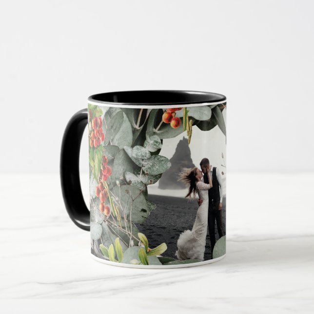 Erste Weihnachten Verheiratet als Herr & Mrs. Foto Tasse (Vorderseite Links)