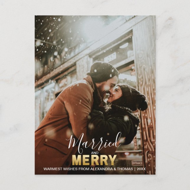 Erste Weihnachten Verheiratet und MERRY Gold | FOT (Vorderseite)