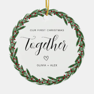 Erste Weihnachten zusammen Weihnachten Couple Gesc Keramik Ornament