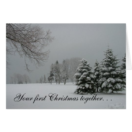 Erste Weihnachtenc$zusammenwinter Landschaft Karte
