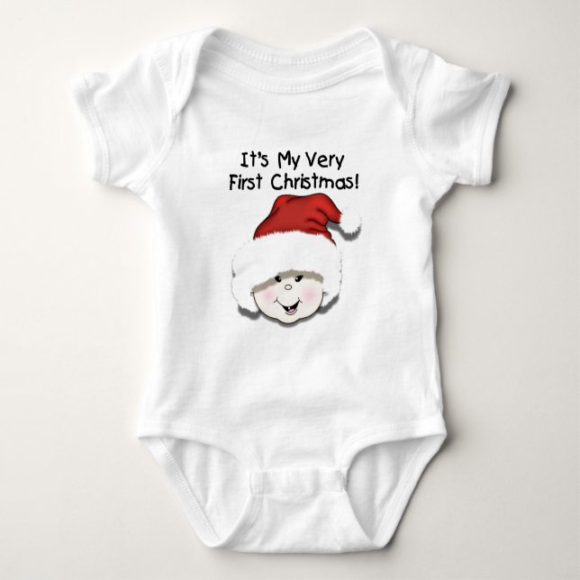 Erste Weihnachts-Asiatische Baby-Shirts und Gesche Baby Strampler (Vorderseite)