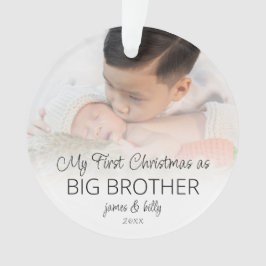 Erste Weihnachts Big Brother Names Foto Overlay Ornament