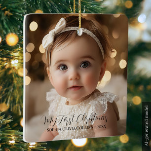 Erste Weihnachts-Minimalistische Skripte für Baby  Keramikornament