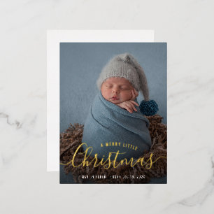 Erste Weihnachtsankündigung Folien Feiertagspostkarte