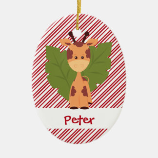 Erste Weihnachtsbaby-Giraffen-Gewohnheit Keramikornament