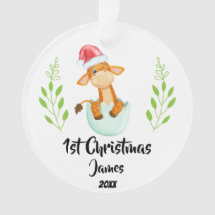 Erste Weihnachtsfeier 2023 Personalisiertes Foto Ornament