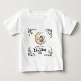 Erste Weihnachtsfeier 2025 Vintag Mond & Baby T-shirt