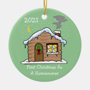 Erste Weihnachtsfeier als Hausbesitzer 2021 (Hütt Keramik Ornament