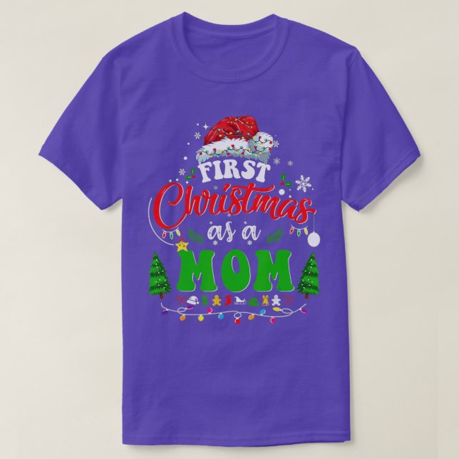 Erste Weihnachtsfeier als Mama Junge Mutter 1. Wei T-Shirt (Design vorne)