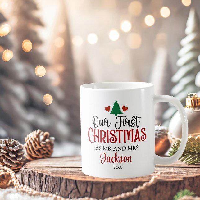 Erste Weihnachtsfeier als Personalisiert Kaffeetasse (Von Creator hochgeladen)