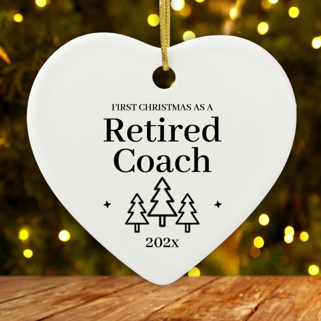 Erste Weihnachtsfeier als Ruhestand Keramik Ornament (First Christmas As Retired Coach Retirement Ceramic Ornament
)
