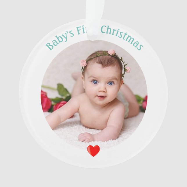 Erste Weihnachtsfeier des Babys mit maßgeschneider Ornament (Vorderseite)