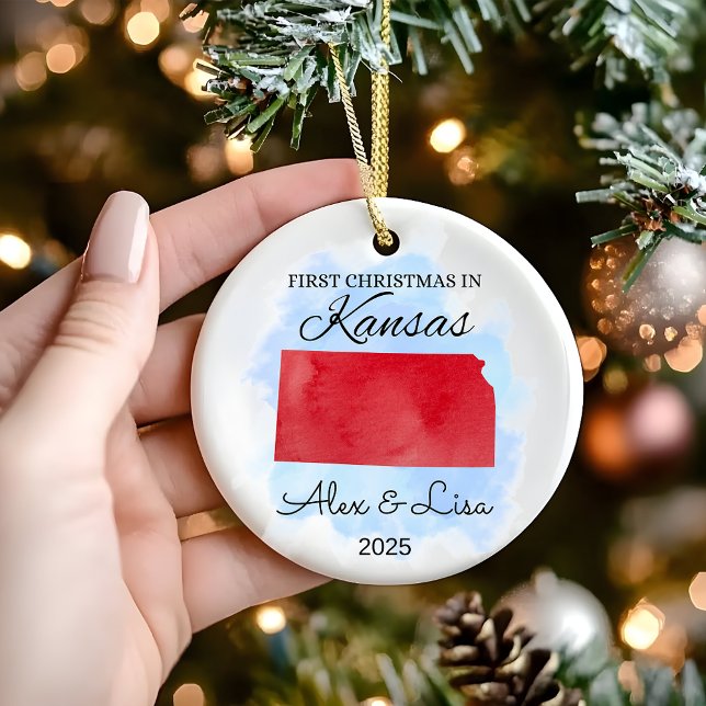 Erste Weihnachtsfeier im Kansas Staat Ornament (Von Creator hochgeladen)