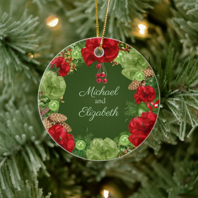Erste Weihnachtsfeier mit dem Weihnachtsfest Keramik Ornament (Baum)