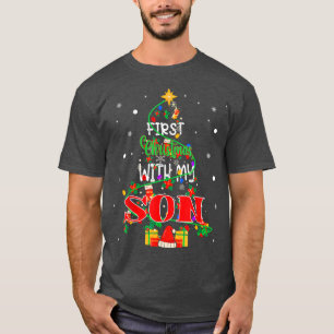 Erste Weihnachtsfeier mit meiner Son Xmas Tree Lig T-Shirt