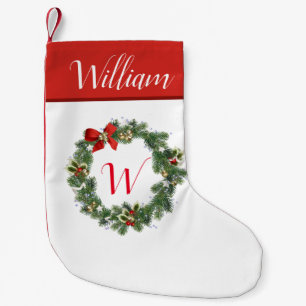 Erste Weihnachtsfeier Monogram Xmas Strumpf Kleiner Weihnachtsstrumpf