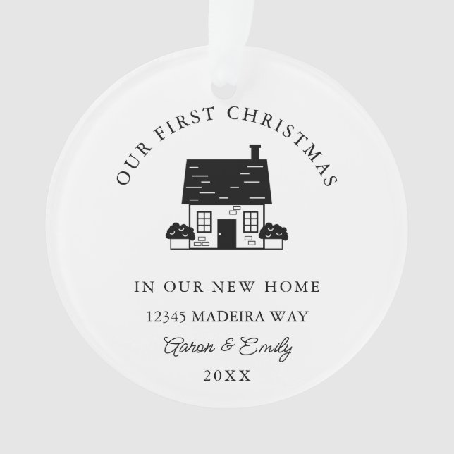 Erste Weihnachtsfeier Neuer Zuhause Acrylic Orname Ornament (Vorderseite)