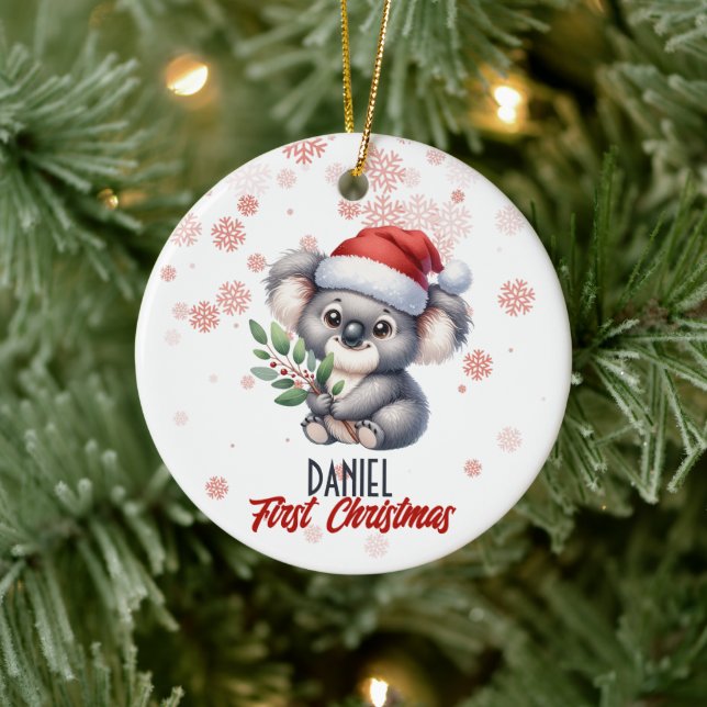 Erste Weihnachtsfeier niedlich Koala Baby Ornament (Baum)