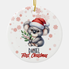 Erste Weihnachtsfeier niedlich Koala Baby Ornament