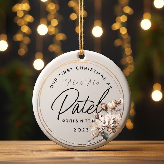 Erste Weihnachtsfeier Verheiratete Keramik Ornamen Keramik Ornament (Von Creator hochgeladen)