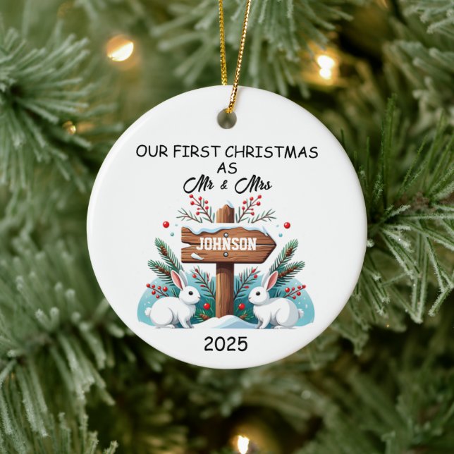 Erste Weihnachtsfeier Verheiratete Ornament 2025,  (Baum)